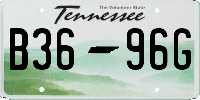 TN license plate B3696G