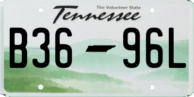 TN license plate B3696L