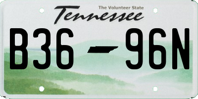 TN license plate B3696N