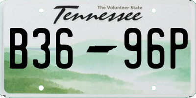 TN license plate B3696P