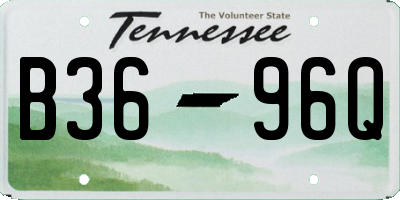 TN license plate B3696Q
