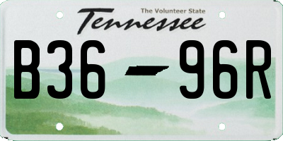 TN license plate B3696R