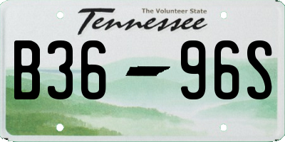 TN license plate B3696S