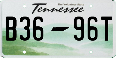 TN license plate B3696T