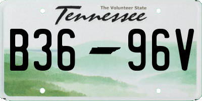 TN license plate B3696V