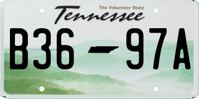 TN license plate B3697A