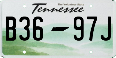 TN license plate B3697J