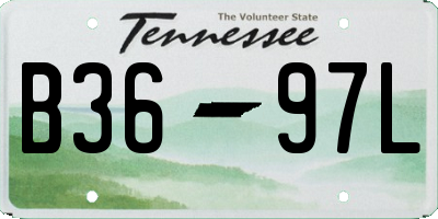 TN license plate B3697L