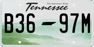 TN license plate B3697M