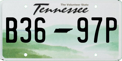 TN license plate B3697P