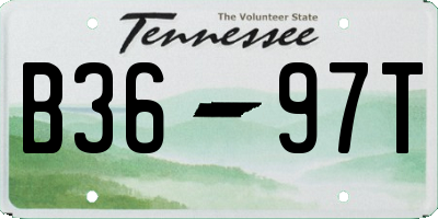 TN license plate B3697T