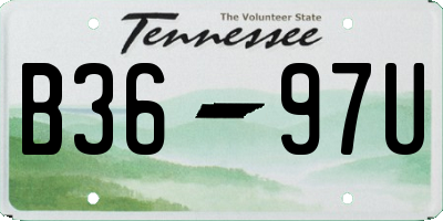 TN license plate B3697U