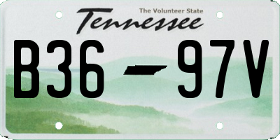 TN license plate B3697V