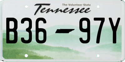 TN license plate B3697Y
