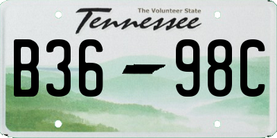 TN license plate B3698C