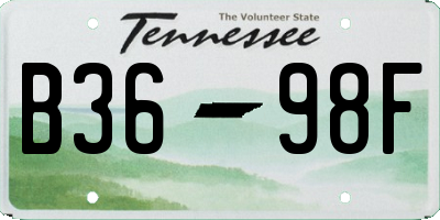 TN license plate B3698F