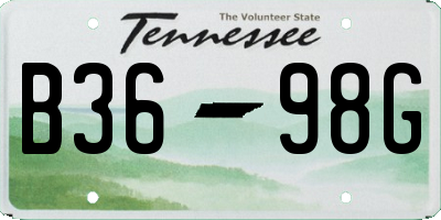 TN license plate B3698G