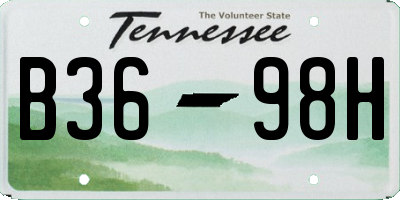 TN license plate B3698H