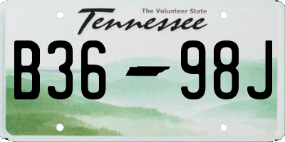 TN license plate B3698J