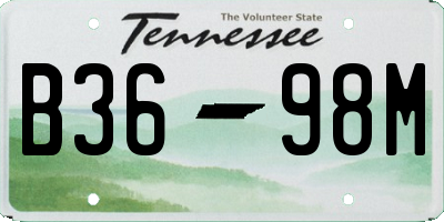 TN license plate B3698M