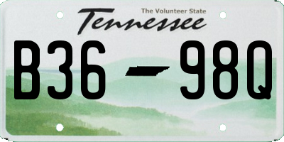 TN license plate B3698Q