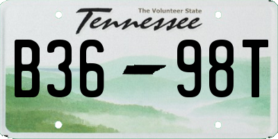 TN license plate B3698T