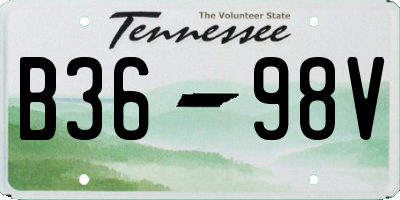 TN license plate B3698V