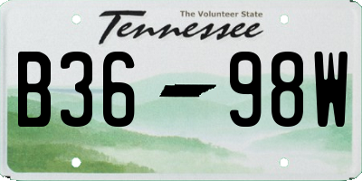 TN license plate B3698W
