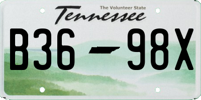 TN license plate B3698X