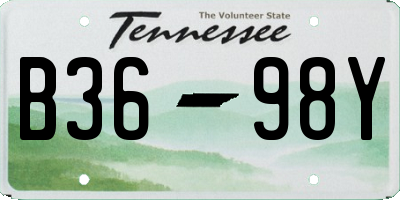 TN license plate B3698Y