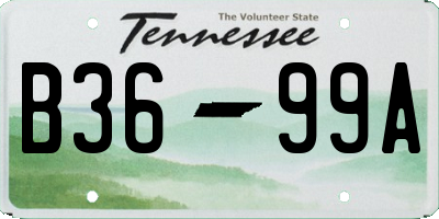TN license plate B3699A