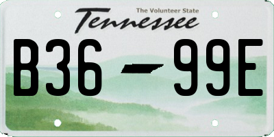 TN license plate B3699E