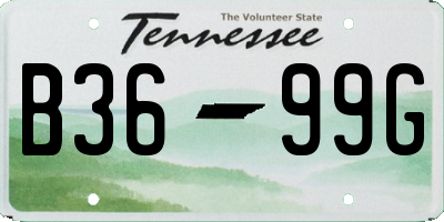 TN license plate B3699G