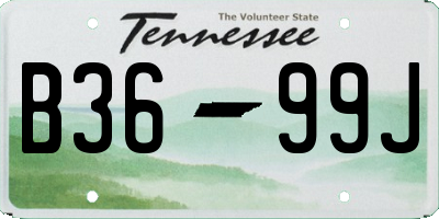 TN license plate B3699J