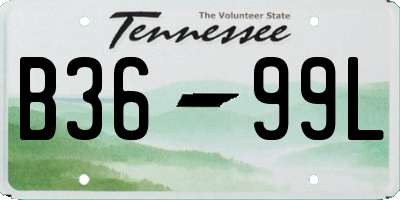 TN license plate B3699L
