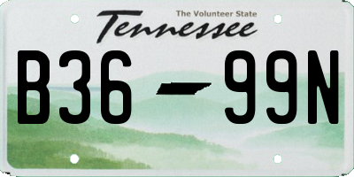 TN license plate B3699N