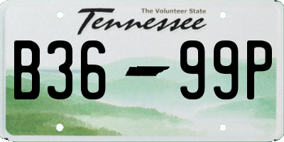 TN license plate B3699P