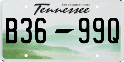 TN license plate B3699Q