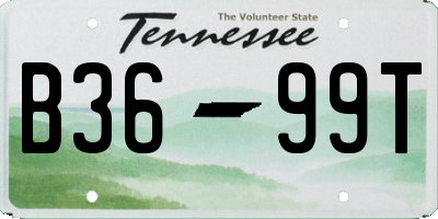 TN license plate B3699T