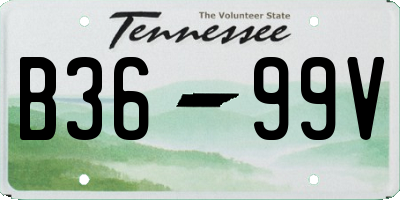 TN license plate B3699V