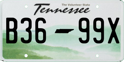 TN license plate B3699X