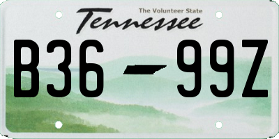 TN license plate B3699Z