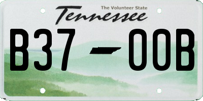 TN license plate B3700B