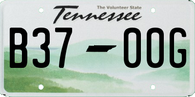 TN license plate B3700G