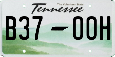 TN license plate B3700H