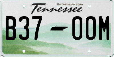 TN license plate B3700M