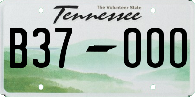 TN license plate B3700O
