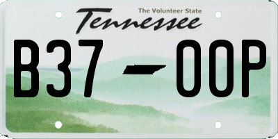 TN license plate B3700P
