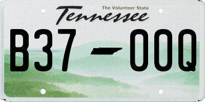 TN license plate B3700Q