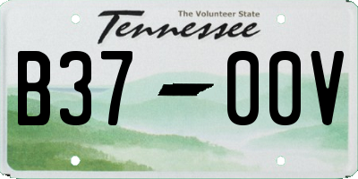 TN license plate B3700V